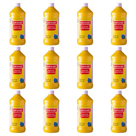 Michaels, 12 Pack: 32oz. Acrylic Paint by Craft Smart® – Category: Acrylic Craft Paints
